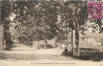 CPA FRANCE 38 "Saint Jean de Bournay, avenue et gare"