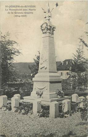 CPA FRANCE 38 "Saint Joseph de Rivière, le monument aux morts"