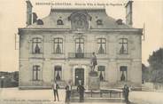 10 Aube CPA FRANCE 10 "Brienne le château, hôtel de ville et statue de Napoléon 1er"