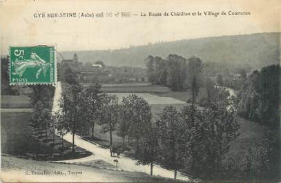 CPA FRANCE 10 "Gyé sur Seine, la route de Châtillon et le village de Courteron"