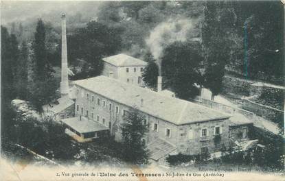 CPA FRANCE 07 "Saint Julien du Gua, vue générale de l'usine des Terrasses"