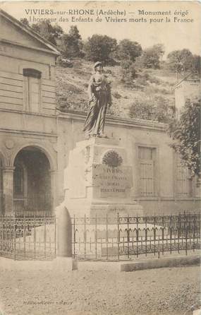 CPA FRANCE 07 "Viviers sur Rhone, monument aux morts"