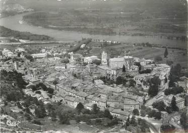 CPSM FRANCE 07 "Viviers, vue générale aérienne et la vallée du Rhône"