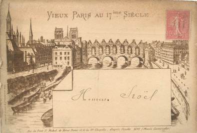 CPA FRANCE 75004 "Vieux Paris au 17ème siècle"