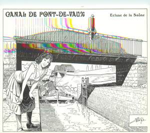 CPM FRANCE 71 "Canal de Pont de Vaux, écluse de la Saône"