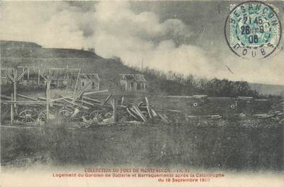 CPA FRANCE 25 "Fort de Montfaucon, logement du gardien de Batterie et baraquements après la catastrophe"