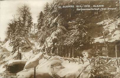 CPA FRANCE 68 "Vieil Armand, abris des soldats " / GUERRE DE 1914-1918