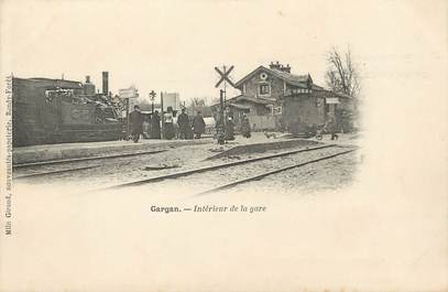 / CPA FRANCE 93 "Livry Gargan, intérieur de la gare"