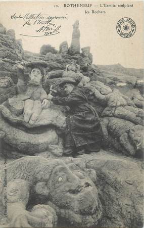 CPA FRANCE 35 "Rotheneuf, l'Ermite sculptant les rochers"
