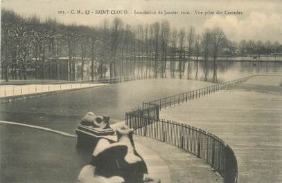 CPA FRANCE 92 "Saint Cloud, vue prise des cascades" / INONDATION