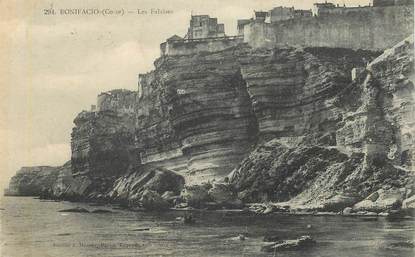 CPA FRANCE 20 "Corse, Bonifacio, les  falaises"