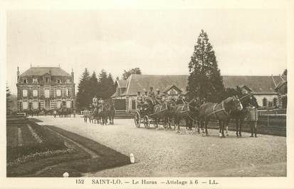 CPA FRANCE 50 "Saint Lo, le Haras, attelage à 6"