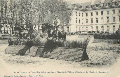 CPA FRANCE 49 "Saumur, saut des haie par deux"