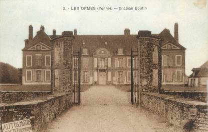 CPA FRANCE 89 "Les Ormes, château Boutin"