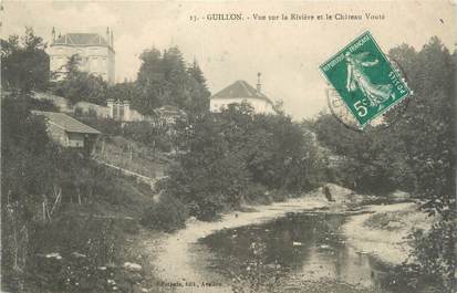 CPA FRANCE 89 "Guillon, vue sur la rivière et le château Vouté"