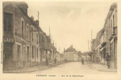 CPA FRANCE 89 "Cheroy, rue de la république"