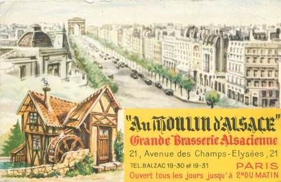 CPSM FRANCE 75008 "Paris, Grande Brasserie Alsacienne Au moulin d'Alsace"