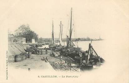 / CPA FRANCE 33 "Castillon, le port"