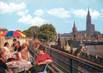 CPSM FRANCE 67 "Strasbourg, vue sur la cathédrale du haut de la terrasse panoramique des Grandes Galeries"