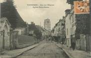 89 Yonne CPA FRANCE 89 "Tonnerre, rue de l'hôpital, église Notre Dame"