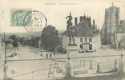 CPA FRANCE 89 "Seignelay, avenue de la gare"