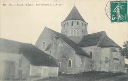 CPA FRANCE 89 "Saint Cydroine, l'église, tour octogone"