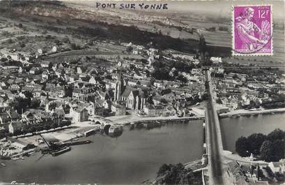 CPSM FRANCE 89 "Pont sur Yonne, vue générale aérienne"