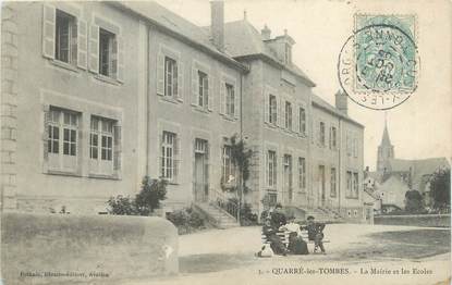 CPA FRANCE 89 "Quarré les Tombes, la mairie et les écoles"