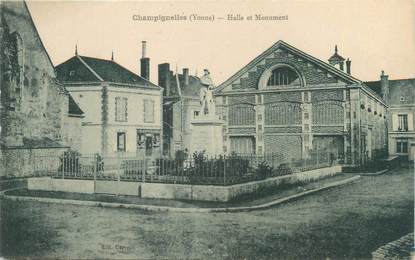 CPA FRANCE 89 "Champignelles, Halle et monument"