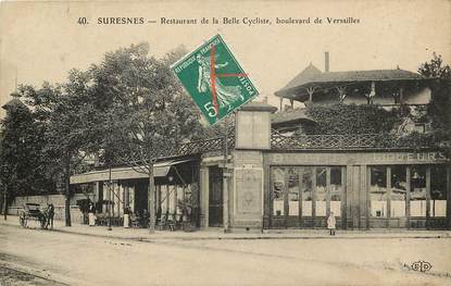 CPA FRANCE 92 "Suresnes, Restaurant de la Belle Cycliste, bld de Versailles"
