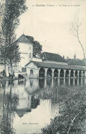 CPA FRANCE 89 "Chablis, la tour et le lavoir"