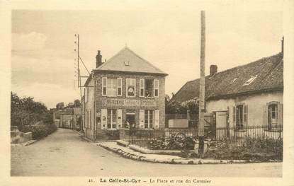 CPA FRANCE 89 "La Celle Saint Cyr, la place et rue du Cormier"