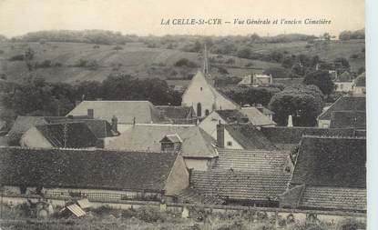 CPA FRANCE 89 "La Celle Saint Cyr, vue générale et l'ancien cimetière"