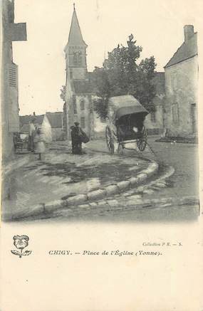 CPA FRANCE 89 "Chigy, place de l'église"