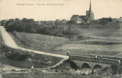 CPA FRANCE 89 "Cheroy, paysage du pont de Paris"
