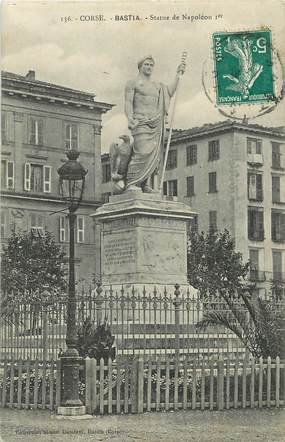 / CPA FRANCE 20 "Bastia, statue de napoléon 1er"