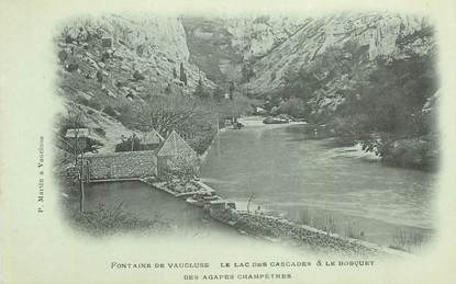 CPA FRANCE 84 "Fontaine de Vaucluse, le lac des cascades et le bosquet"