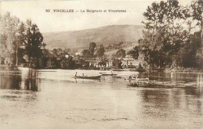 CPA FRANCE 89 "Vincelles, la Baignade et Vincelottes"