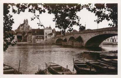 CPSM FRANCE 89 "Villeneuve sur Yonne, le pont et l'église"