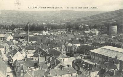 CPA FRANCE 89 "Villeneuve sur Yonne, vue sur la tour Louis le Grand"