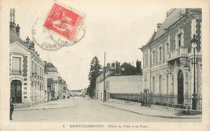 CPA FRANCE 89 "Saint Florentin, hôtel de ville et la poste"