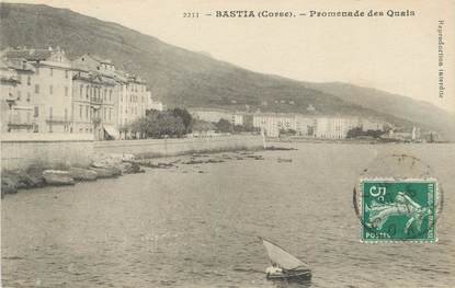 / CPA FRANCE 20 "Bastia, promenade des quais"