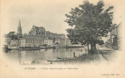 CPA FRANCE 89 "Auxerre, L'Eglise Saint Germain et l'Hotel Dieu"