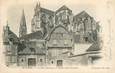 CPA FRANCE 89 "Auxerre, La Place Mombrun et l'Eglise Saint Germain"