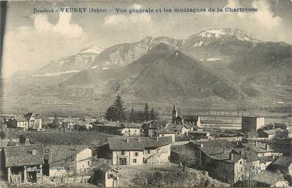 CPA FRANCE 38 "Veurey, vue générale et les montagnes de la Chartreuse"