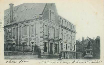 CPA FRANCE 89 "Auxerre, Musée et Bibliothèque"