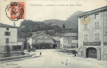 CPA FRANCE 38 "Voreppe, le pont et l'hôtel du petit Paris"