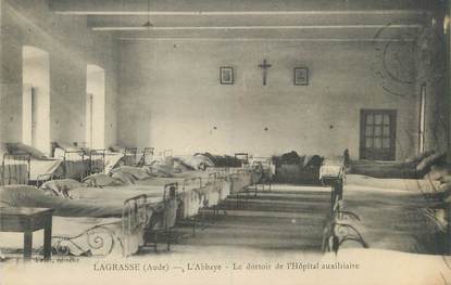 CPA FRANCE 11 "Lagrasse, l'abbaye, le dortoir de l'hôpital auxiliaire"