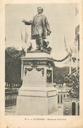 CPA FRANCE 89 "Auxerre,  la statue de Paul Bert"