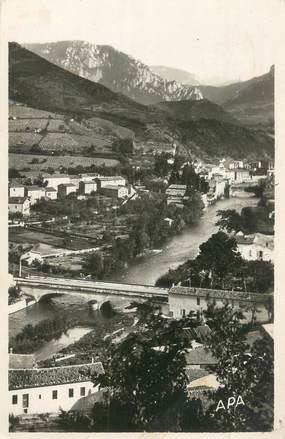 CPSM FRANCE 11 "Quillan, vue générale, les ponts sur l'Aude"